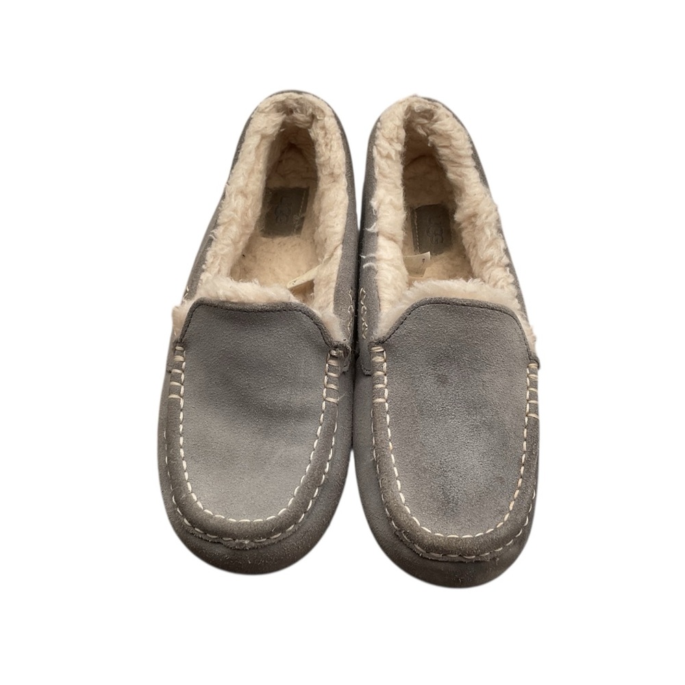 UGG Gray Shearling Lined Moccasins
